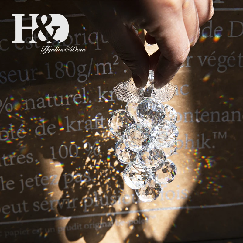 Прозрачная фигурка винограда H &amp D искусство стекло поделки коллекционные