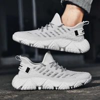 2020 spring summer casual shoes popcorn high quality flying woven mens shoes breathable tide shoes comfortable lace up sneakers