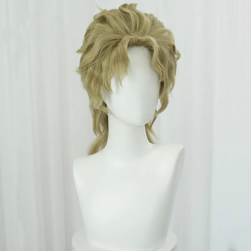 Jojo странные приключения Dio Brando Косплэй короткий золотой парик синтетические