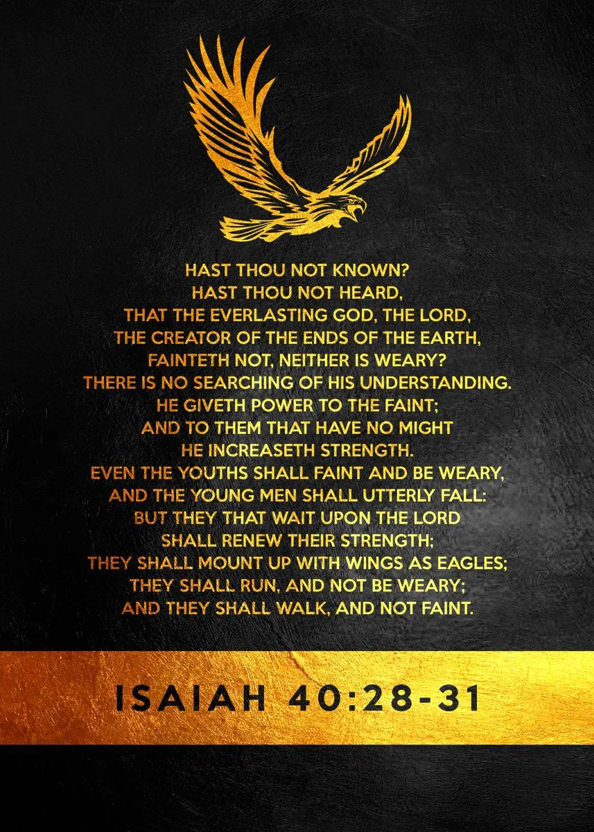 

Modern Animal Eagle Painting Canvas Black Gold Holy Bible Inspiration Print Posters Religion Picture Wall Arts Isaiah 40:28-31