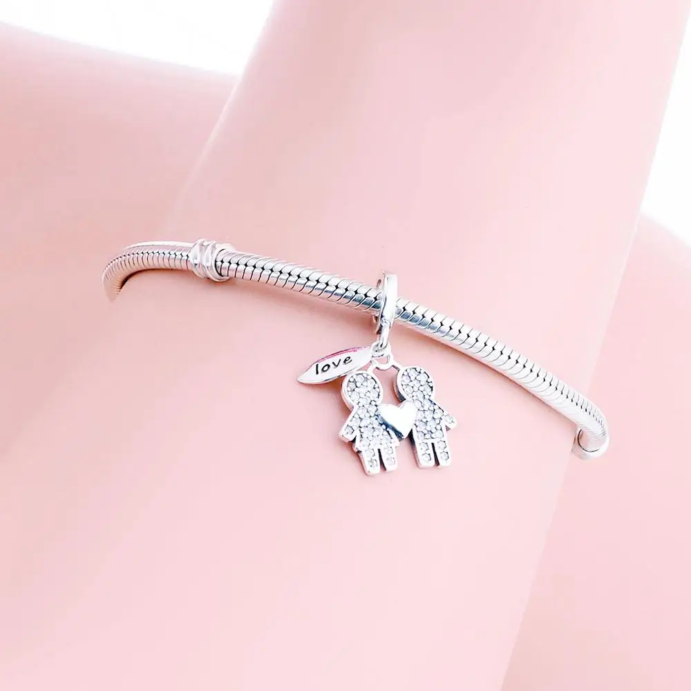 Новинка 2019 бусины для мальчиков и девочек с надписью Hand Love Heart Best Friend подходят