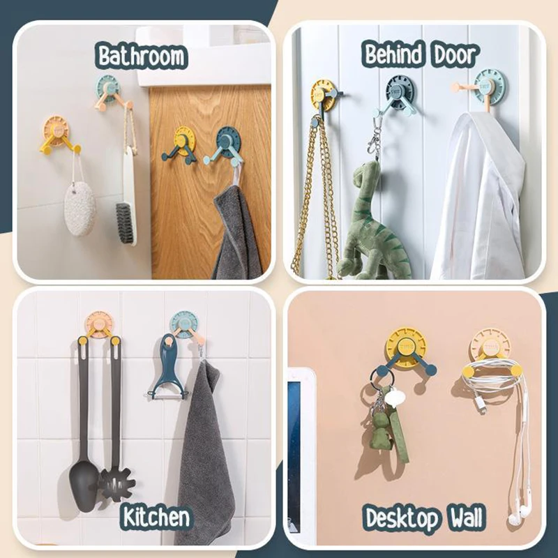 4 шт удар Бесплатная 360 вращающиеся часы крюк творчества Форма крючки для