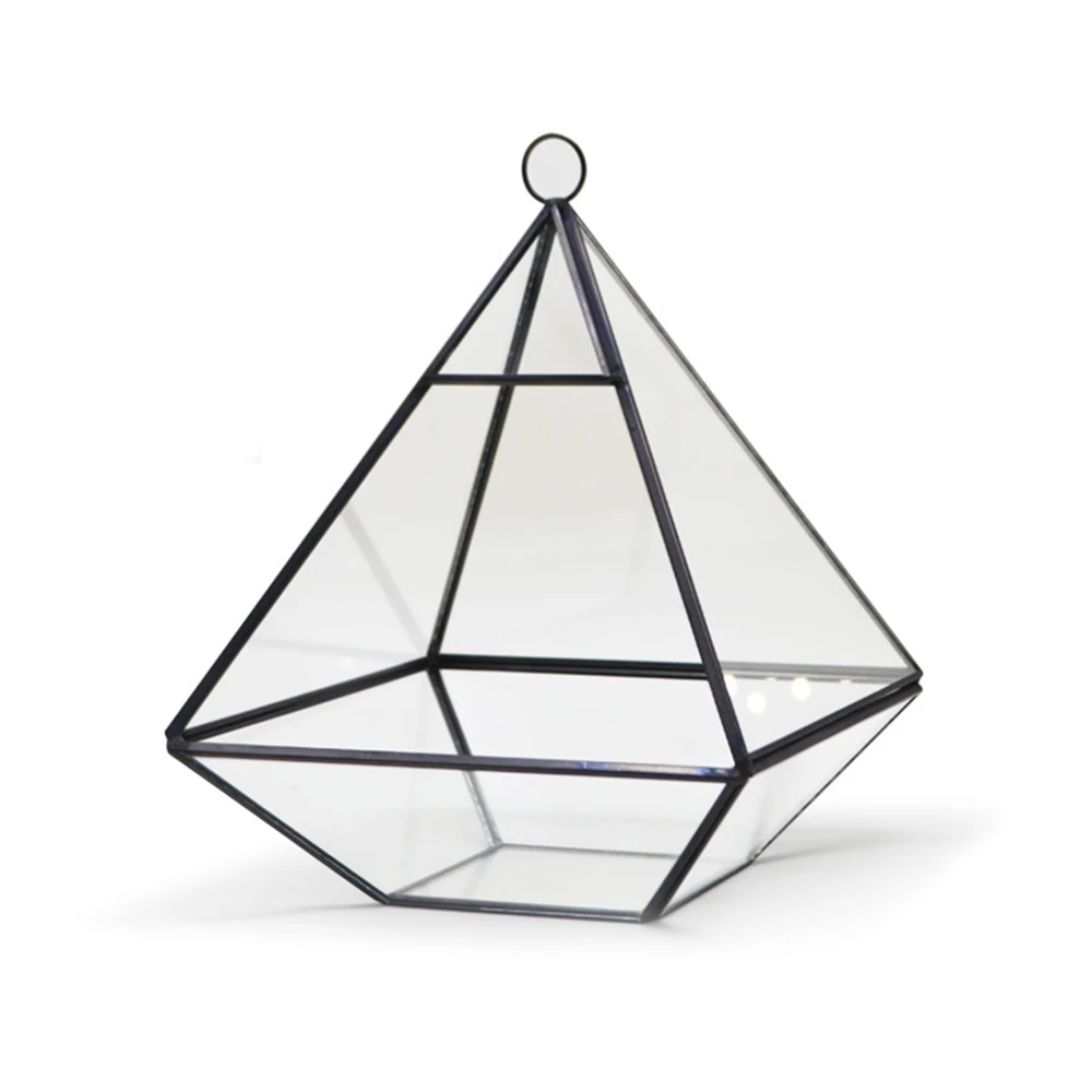 Сад Золотой Алмазный Форма стеклянный геометрический Террариум Свадебные