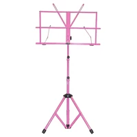 hot metal folding music stand professional portable stand for sheet music adjustable music holder with carrying bag