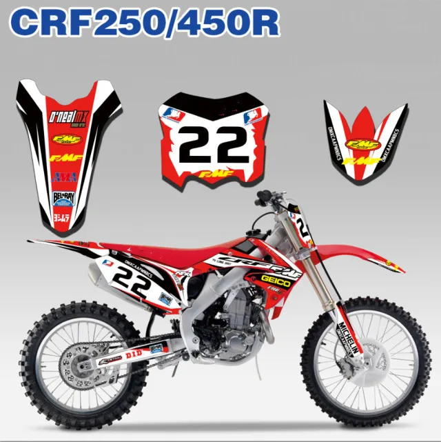 Индивидуальные графические фоны наклейки для Honda CRF250 CRF250R 2010 2011 2012 2013 CRF450R 2009