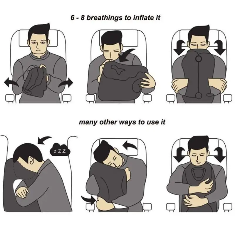 Надувная подушка для путешествий и офиса надувная мягкая портативная