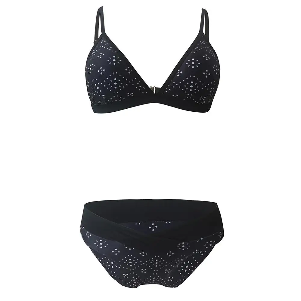 Для женщин бразильский с рисунком бикини набор купальники из двух частей лямкой