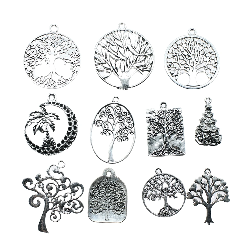 

3pcs Charms Tree Antique Silver Color Tree Charms For Jewelry Making Charms Tree Jewelry Findings DIY