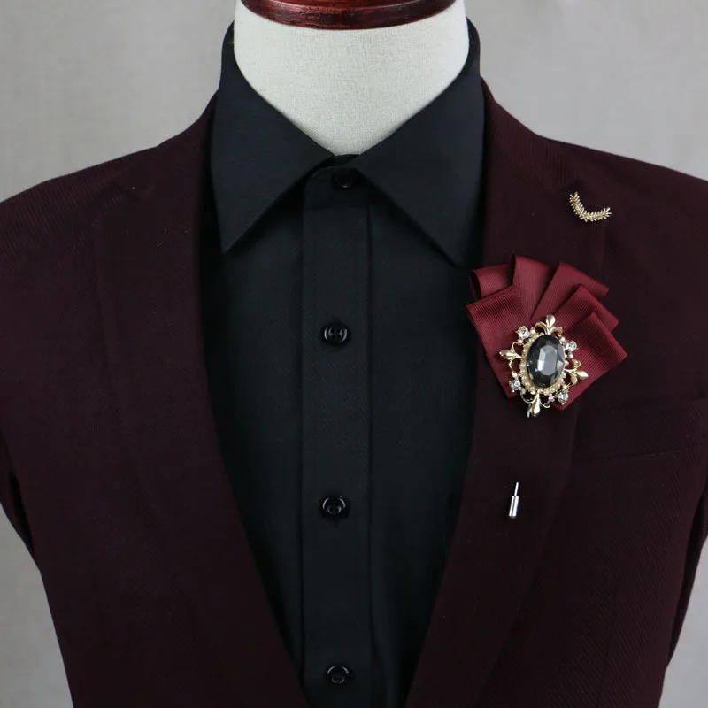 I Remiel новая лента стразы брошь в виде листьев длинные игольчатые булавки и броши