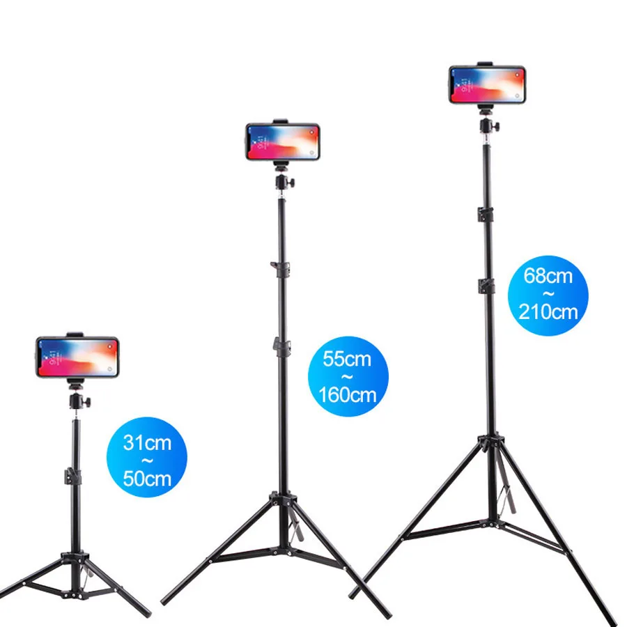 

Universal Aluminum Alloy Tripod For Cell Phone Camera Ring Light Stands Photo Studio Video Lighting Background Tripode NE028