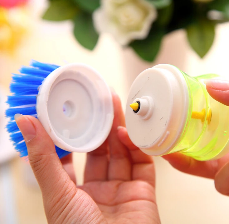 Кухня мытья посуды горшок блюдо кисточки с жидкость для дозатор жидкого мыла