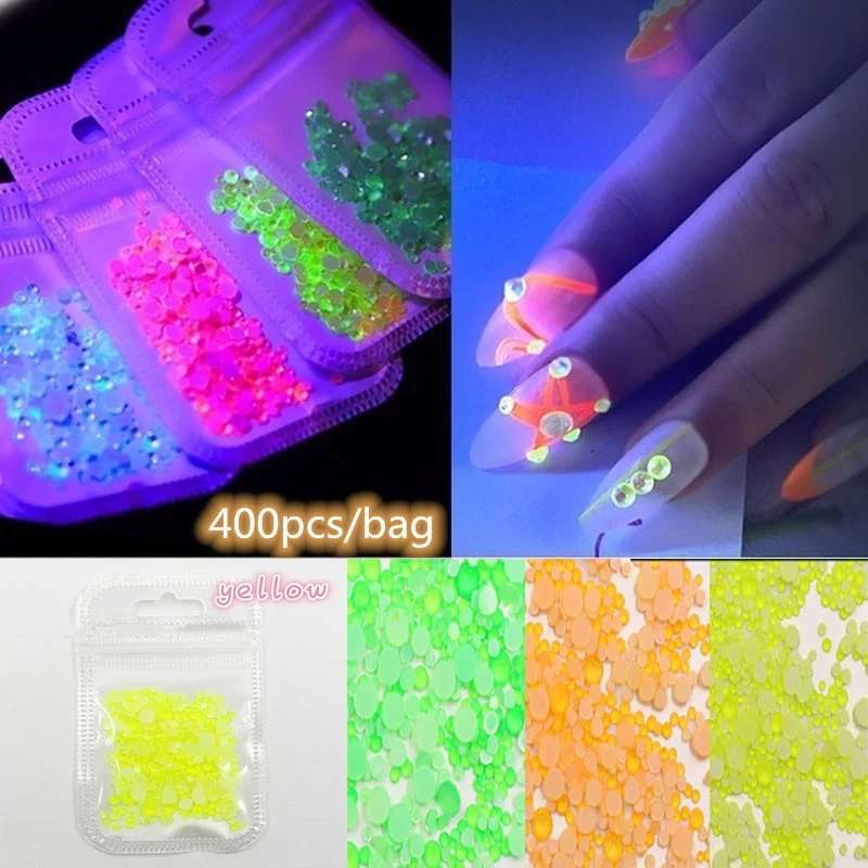 

400pcs/pack Nail Art Luminous Diamond