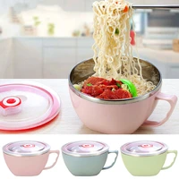 10001200ml stainless steel noodle bowl anti scalding anti fall insulat leak proof food container rice soup bowl kitchen gadget
