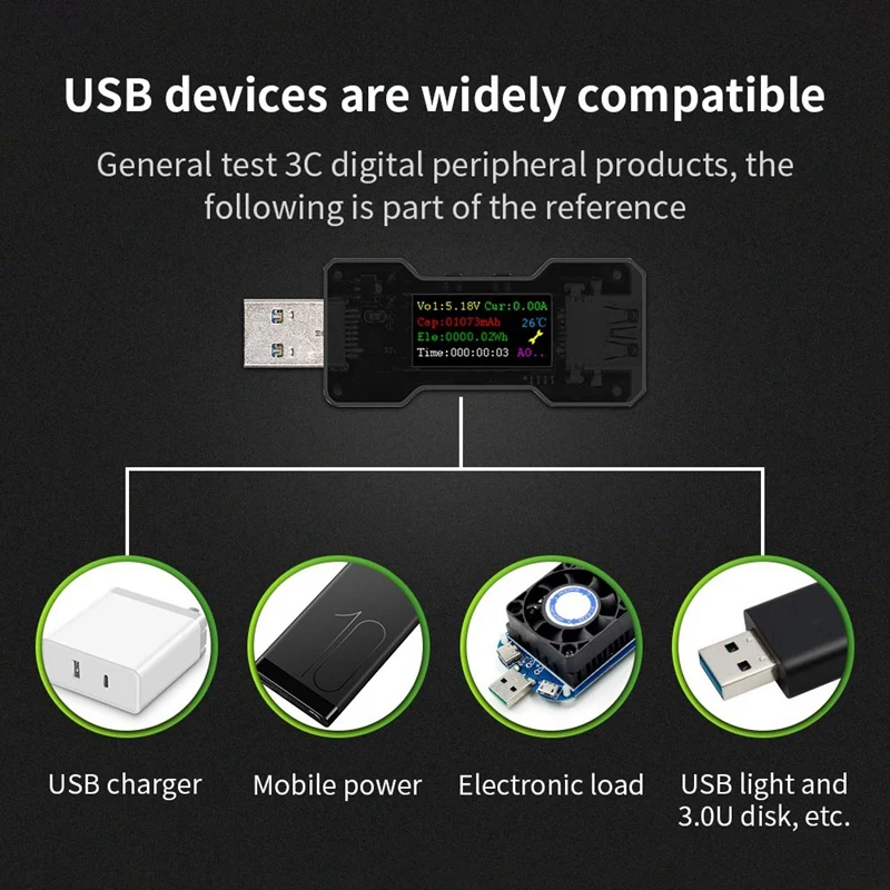 USB тестер FNB18 цифровой вольтметр постоянного тока амперметр измеритель