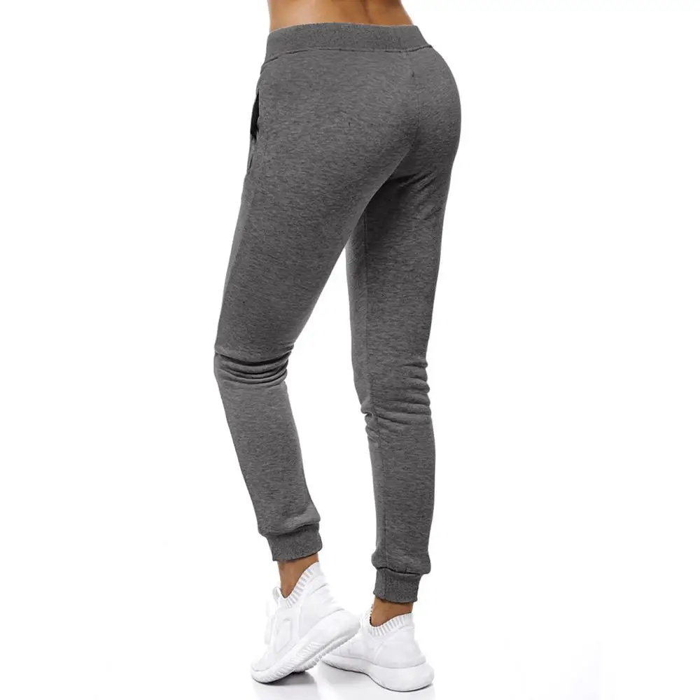 Повседневные женские Леггинсы для йоги штаны бега с высокой талией Однотонные