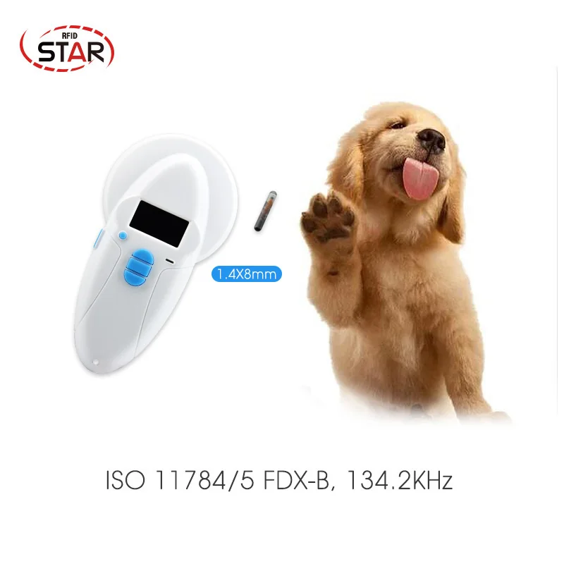 40 шт. RFID 134 2 кГц EM4305 1 4*8 мм FDX-B животное Rfid стеклянная капсула собака тег микрочип |