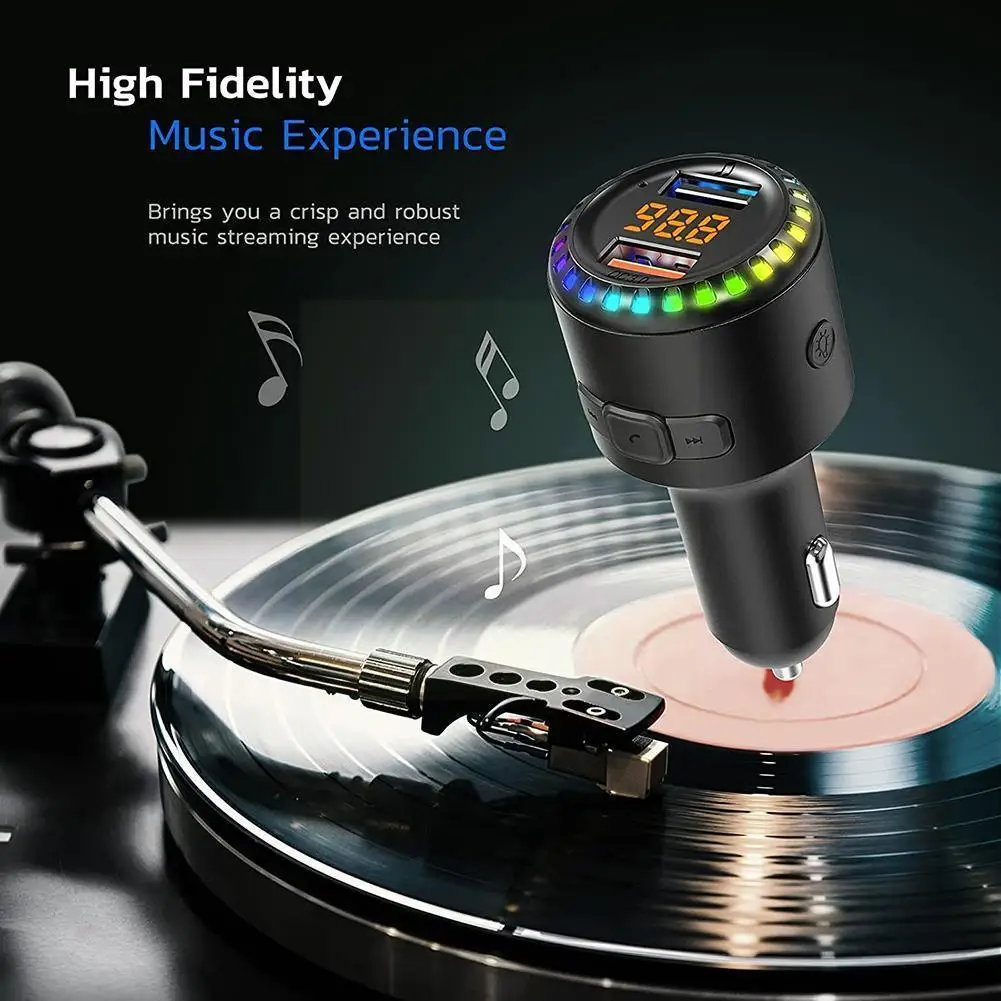 

Автомобильный комплект MP3-плеера, Fm-передатчик Hands-free 5,0 + edr двойная передача стабильная технология снижения шума Usb Cvc D5w3