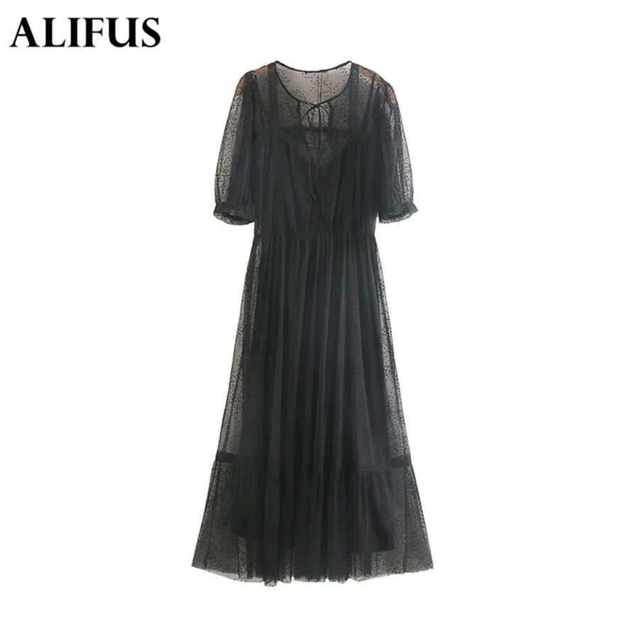 Мода Za элегантные сексуальные кружевные вечерние платья женские летние черные с