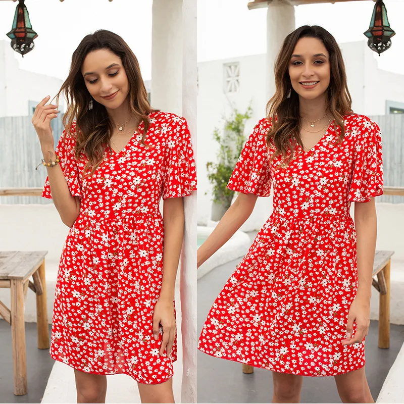 2020 женские летние шорты рукав Миди платье сексуальное элегантное в стиле бохо