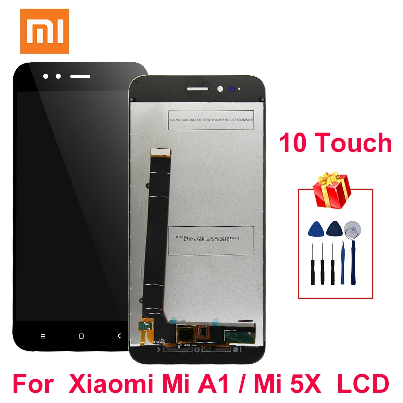 ЖК дисплей 5 дюйма для Xiaomi Mi A1 с рамкой экран 5X дигитайзер сенсорная панель