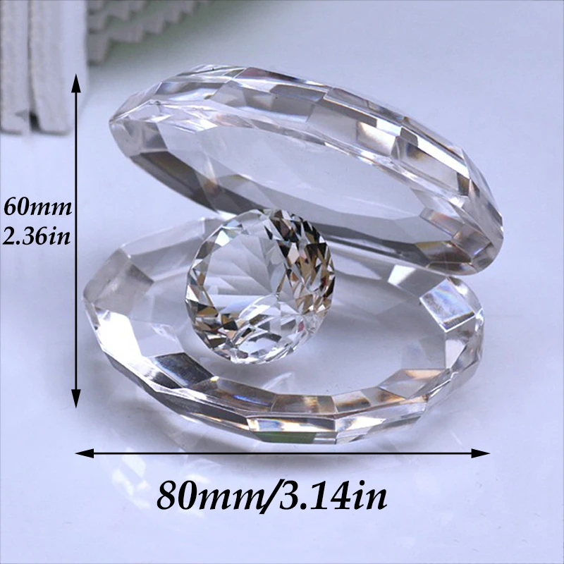 Красивый кристалл цветная Морская раковина Устрица с прозрачным домашнее