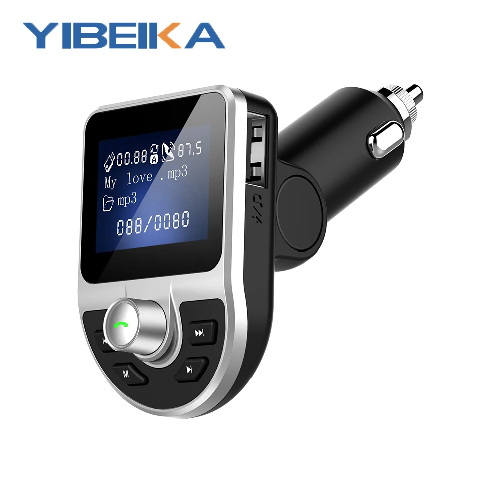 Автомобильный Bluetooth трансмиттер YIBEIKA с двумя USB портами 3 1 А|Зарядные устройства