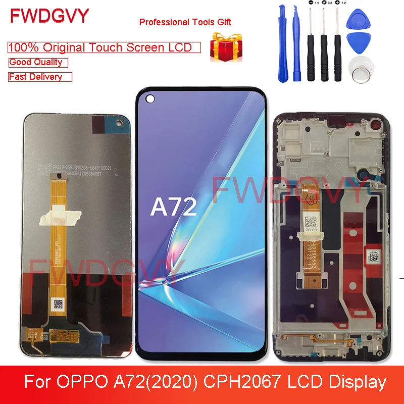 

6.5" Original New For OPPO A72(2020) LCD Display Touch Panel Screen Digitizer Assembly Repair Parts For A72 CPH2067 Lcds