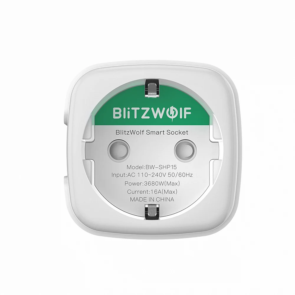 BlitzWolf BW-SHP15 ZigBee 3 0 интеллигентая (ый) смарт-розетка 16A штепсельная вилка