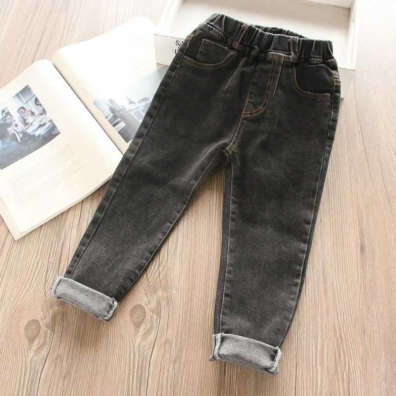 Осень 2019 эластичные джинсы для девочек брюки детская одежда оптовая продажа |