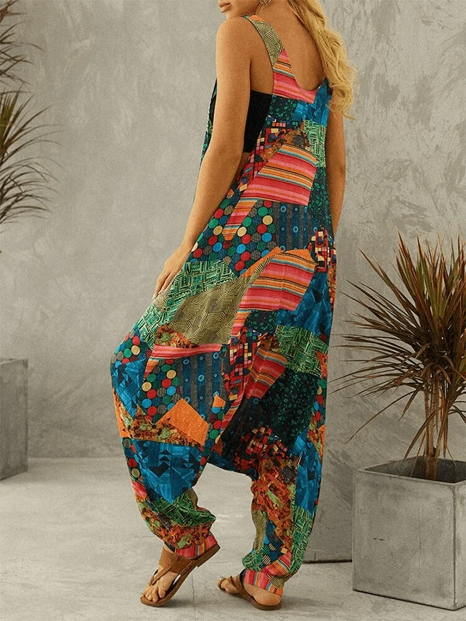 

Fashion Women Summer Harem Overall Jumpsuit Vintage Sleeveless Straps Trouser Jumpsuit Casual Rompers Jumpsuit For Women