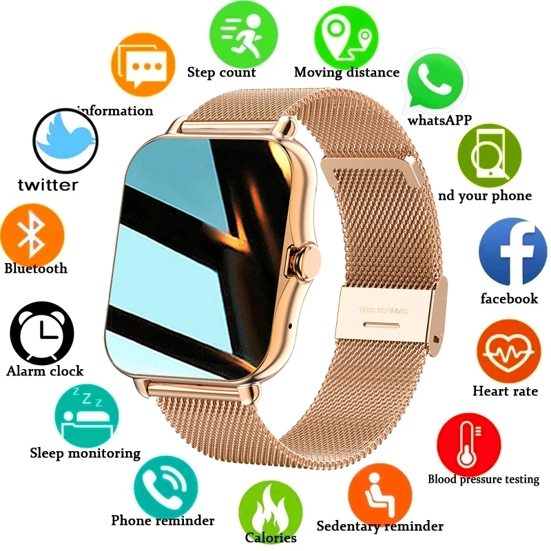 LIGE 2021 Новый Цвет Экран Smart watch женские наручные часы Полный сенсорный браслет для