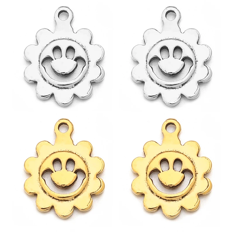 

30pcs Charms Sunflower Flower 14x11mm Antique Silver DIY Pendant Necklace For Women Fashion Accessories Handmade Finding Jewelry