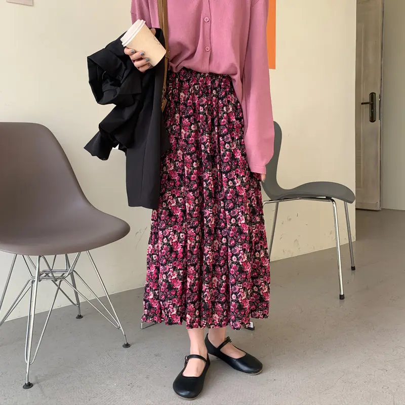 Шифоновые элегантные свободные юбки Alien Kitty с эластичной талией новый стиль 2020