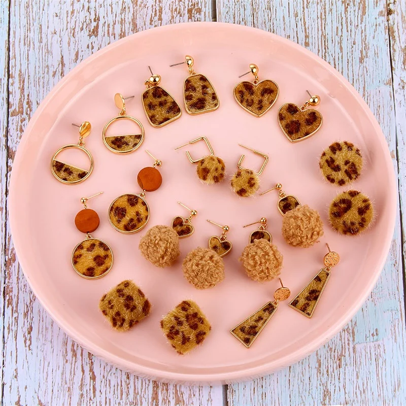 Новые винтажные бархатные леопардовые серьги IFMIA для женщин богемные с животным