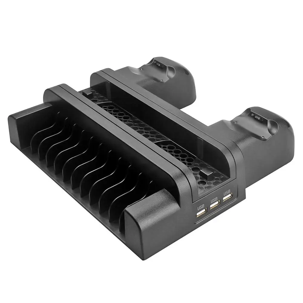 Charger For PS4/PS4 Slim/PS4 Pro Dual Controller With Cooling Fan Cooler Vertical Stand Charging Station SONY PS 4 | Электроника