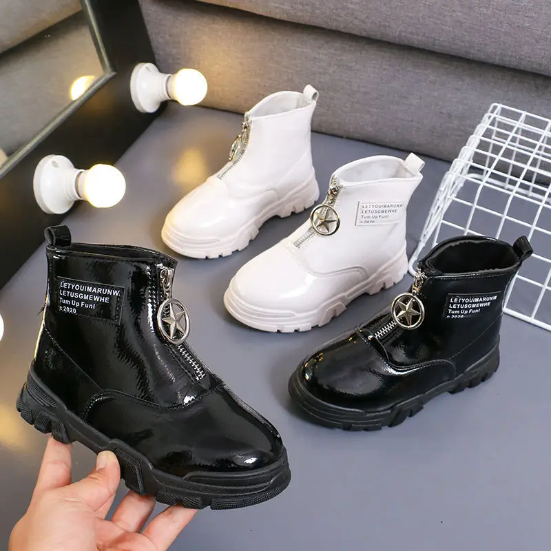 Зимние детские ботинки теплые Martin для маленьких девочек Повседневная