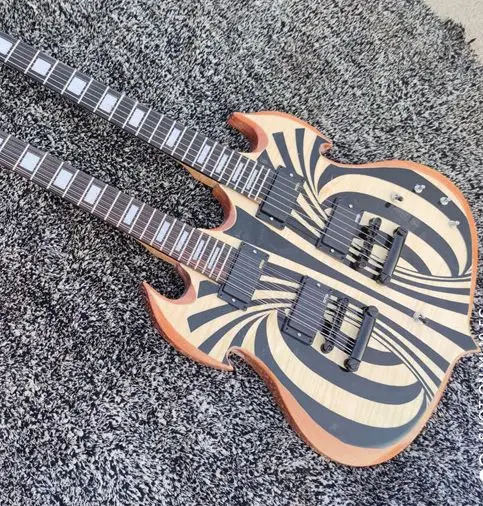 

Двухструнная 6-струнная и 12-струнная гитара, цвет корпуса можно настроить, двухструнный механизм, цвет дерева, Бесплатная транспортировка