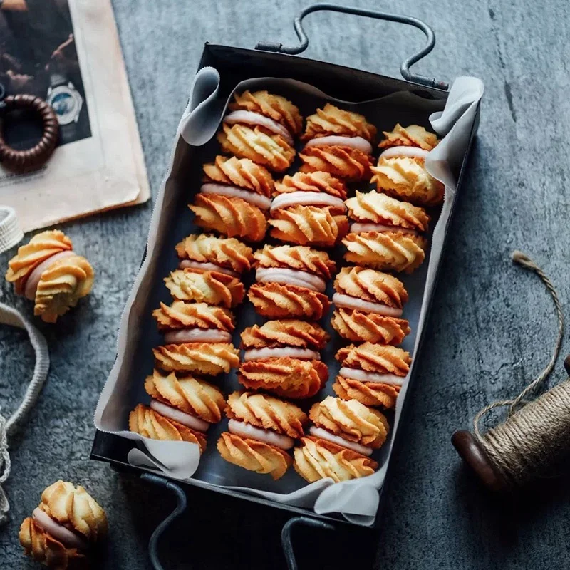 Прямоугольные французские кантри античные железные поддоны ретро металлические