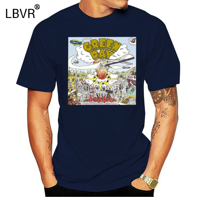 Новый Green Day Dookie Белый 1994 Винтаж Мужская футболка Размеры S-2Xl новые тенденции |