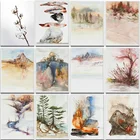 Алмазная живопись, пейзаж, цветок, полная вышивка, квадратная и Круглая Мозаика 5D, домашняя роспись, Декор, вышивка крестиком, снежное поле, дерево, река