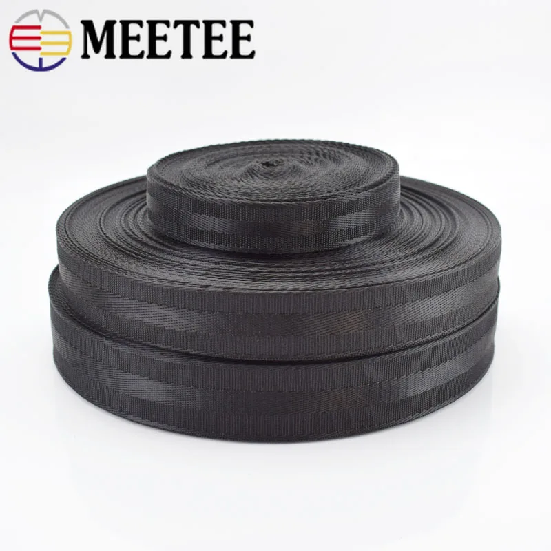 Meetee 5Meters 25-38mm Polyester Nylon Webbing Tapes DIY Safety Seat Backpack Pet Strap Belt Strapping Bias Binding | Дом и сад