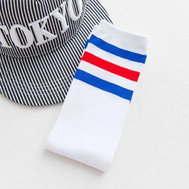 New Arrival Baby Socks Striped Warm Girl Knee High Cute Tube Kids Meias Vertical Sokken Non-slip | Детская одежда и обувь