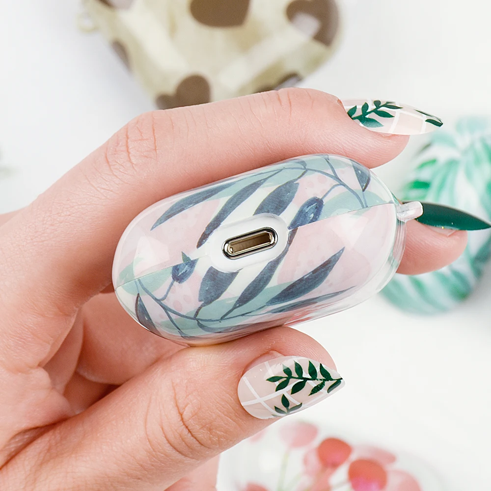 Чехлы с листьями для AirPods 1 Air pods 2 Роскошный чехол Apple Airpod 2nd 1st зарядная коробка Fundas