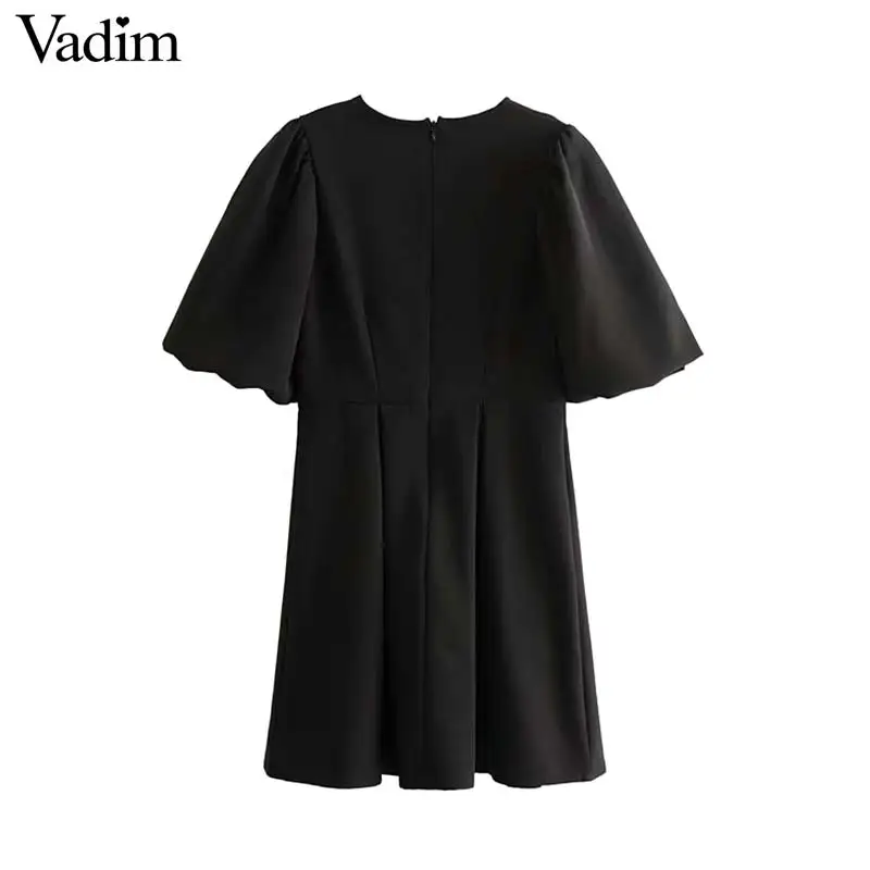 Vadim женское сексуальное мини-платье с v-образным вырезом пышными рукавами на