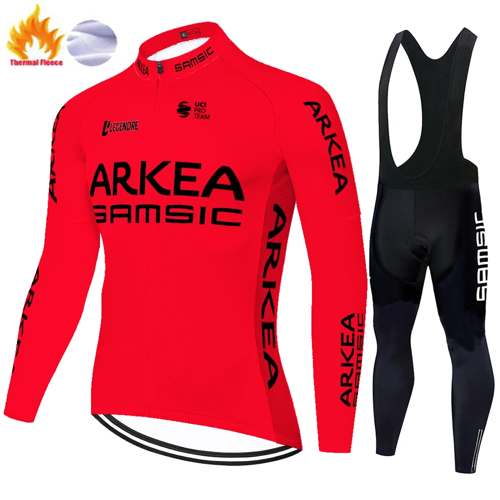 ARKEA SAMSIC Team 2020 зимний велосипедный комплект ciclismo Мужской трикотажный костюм с