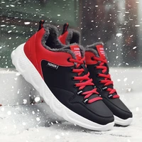 men casual shoes fashion winter men sneakers shoes cotton sneakers keep warm with fur sports shoes outdoor walking man footwear