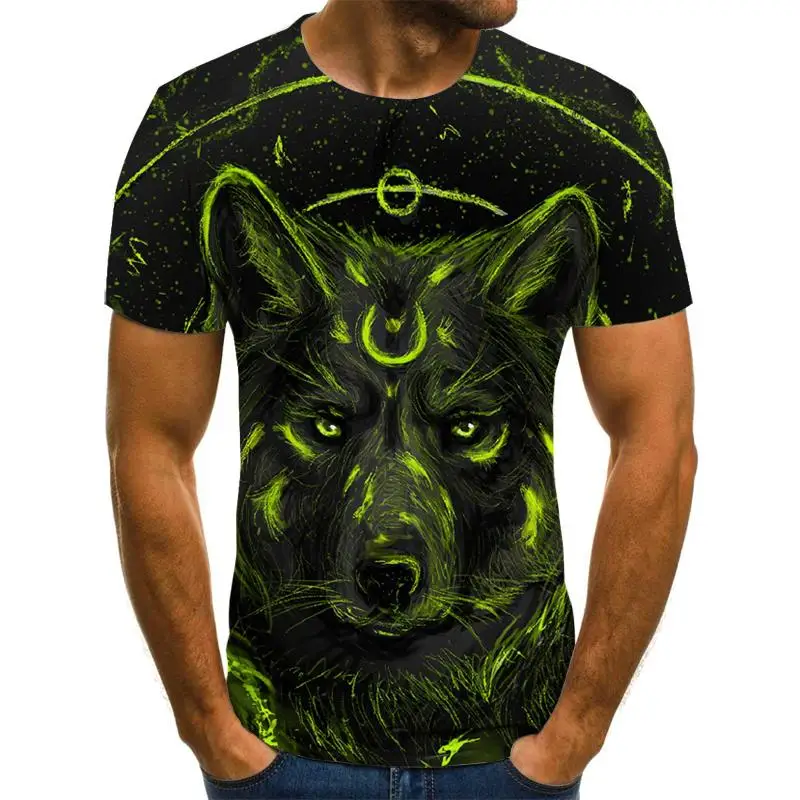 

Summer Fashion Tops Animal Pattern 3D Printed T-shirt Men's T-shirt Casual Men's Fashion High Quality Clothing Short Sleeve