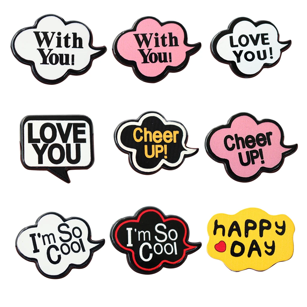 DIY Наклейка на чехол сотового телефона милые буквы Декор брошь заколка для волос