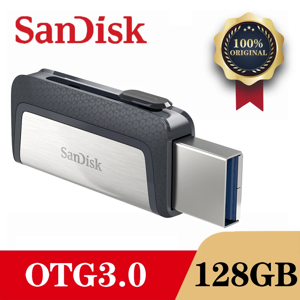SanDisk DDC2 USB 3,0 OTG флэш-диск 128 Гб 64 ГБ 32 ГБ 16 ГБ флеш-накопитель Флешка карта памяти флэш-накопитель для ПК/Android type-C