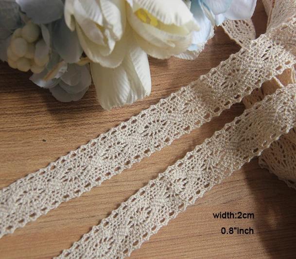 

1Yard Width:2cm (0.8"inch) Embroidery Lace Cotton Embroidery Lace for DIY Sewing Craft Decoration (KK-688)